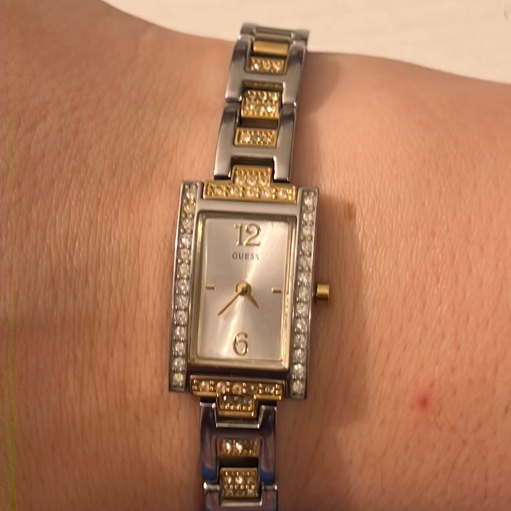 Guess Two-Tone Crystal Ladies’ Watch